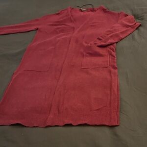 Love Tree Cranberry Duster-M